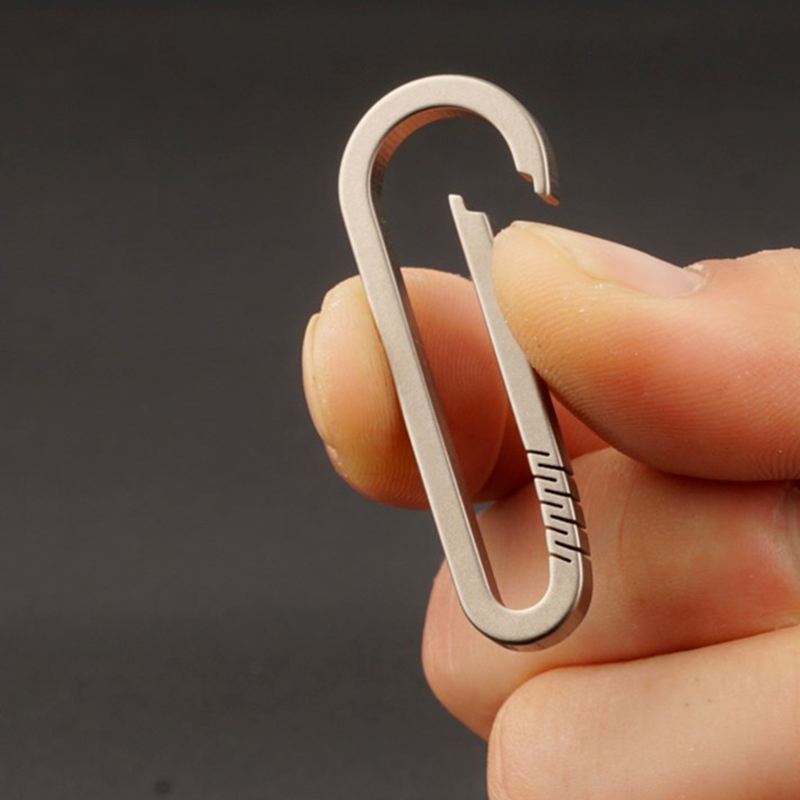 Titanium Steel Ring - Nowy 1 SZT. Tytanowy Brelok do
