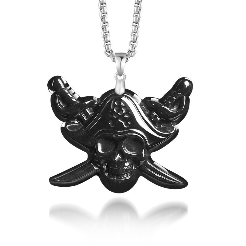 Luxury Gifts Jewelry & Watches Namfleg Mostar - Naszyjnik z zawieszką w kształcie czaszki