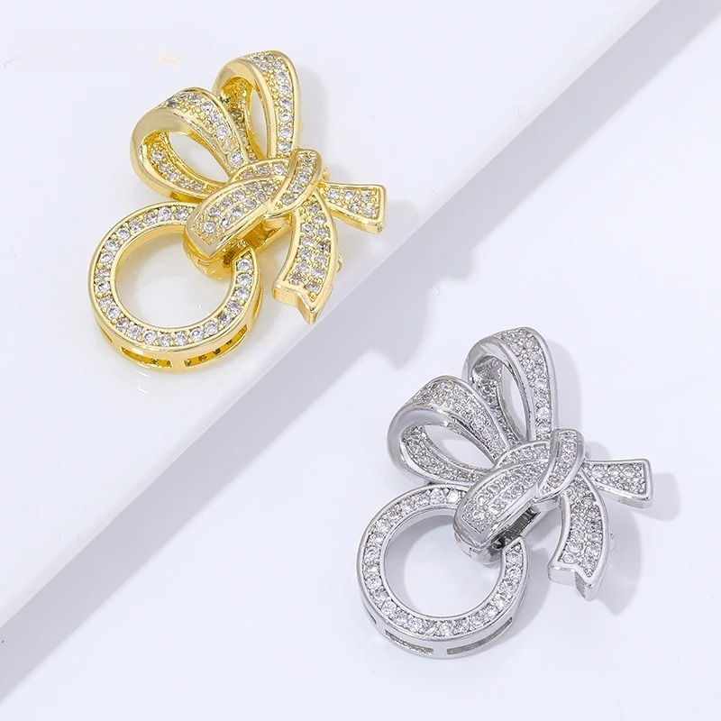 Gold Plated Ring - Złote pozłacane 18K zapięcia z perłami,