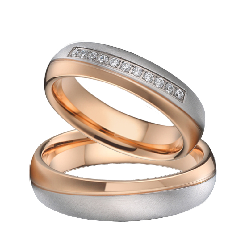 Titanium Steel Ring - Ręcznie Robione Pierścionki Ślubne Platerowane 18K
