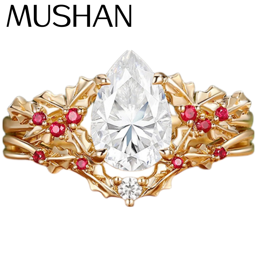 Moissanite Ring - MUSHAN Biżuteria na zamówienie Pierścionek ze