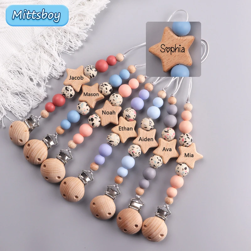 Engraved Name Necklace - Nowa nazwa własna drewniany spersonalizowany łańcuszek