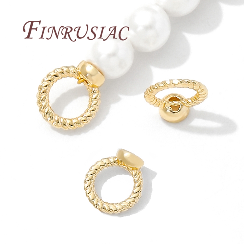 Gold Plated Ring - Pierścień łączący końcowy 7,5 mm Pozłacane