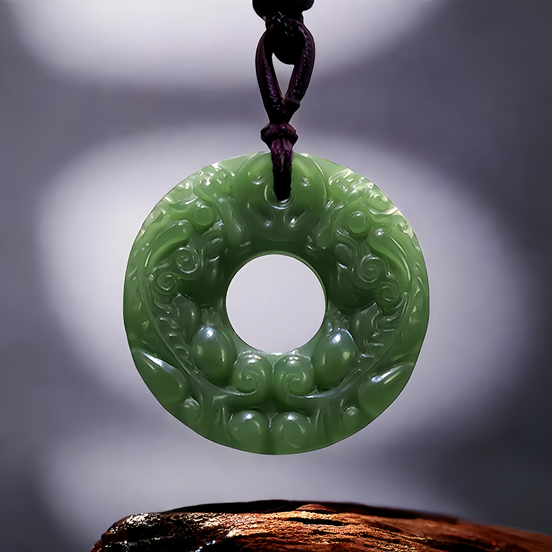 Luxury Gifts Jewelry & Watches Namfleg Mostar - Prawdziwy Hetian jadeit Pixiu wisiorek naszyjnik