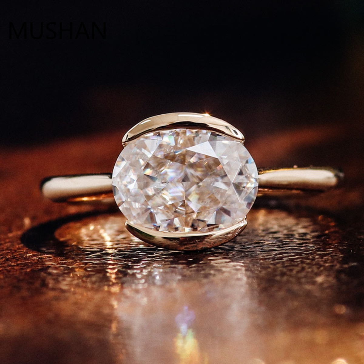 Moissanite Ring - MUSHAN Luksusowe, designerskie pierścionki z 14K
