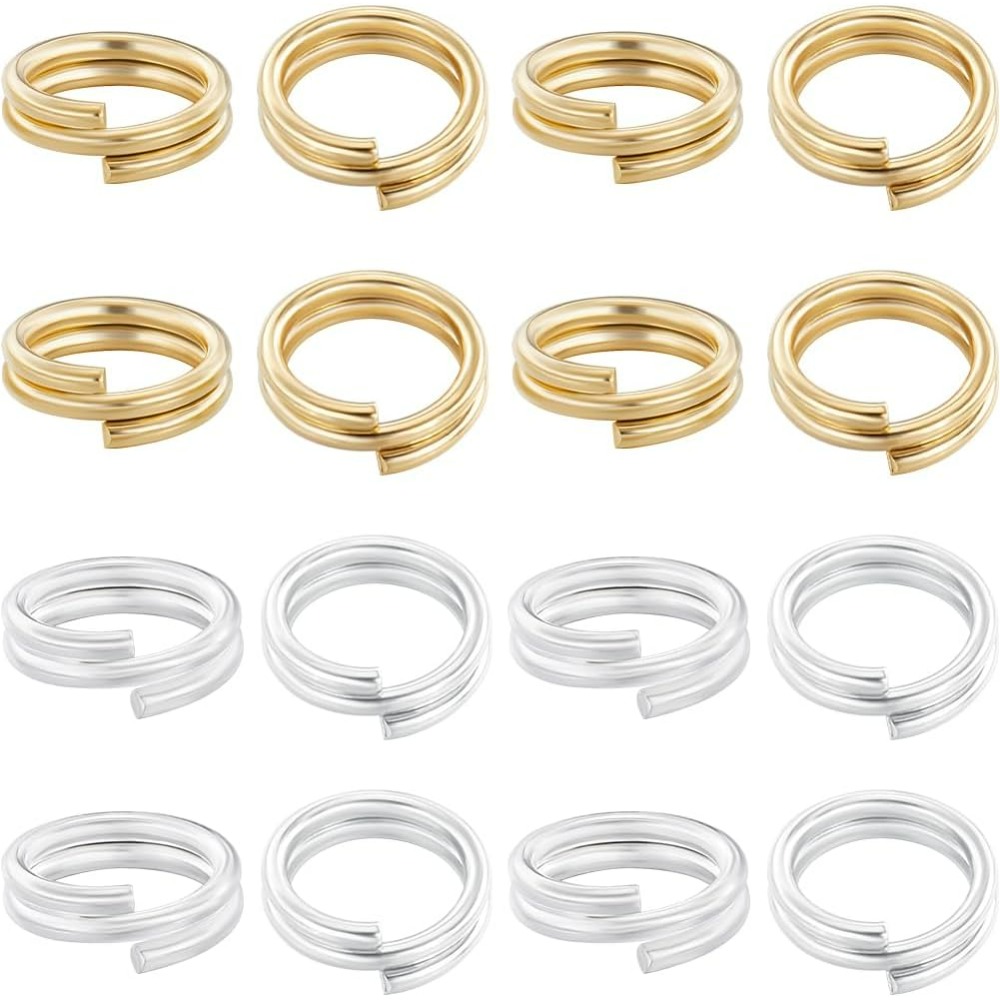 Gold Plated Ring - 1 pudełko 80 sztuk dzielonego pierścienia