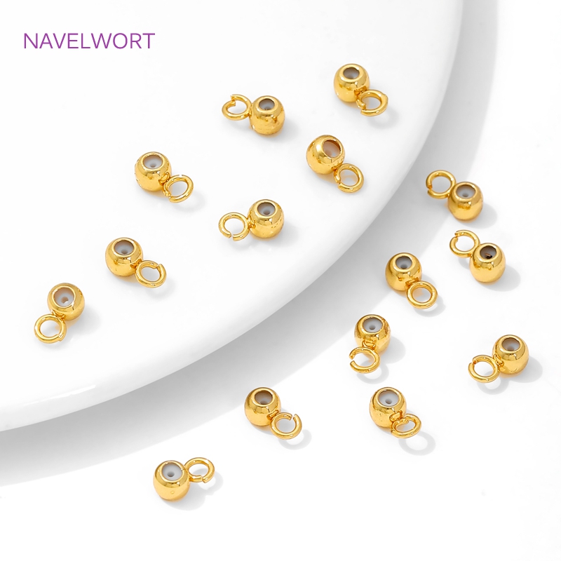 Gold Plated Ring - Złocone 18-karatowym złotem silikonowe koraliki pozycjonujące