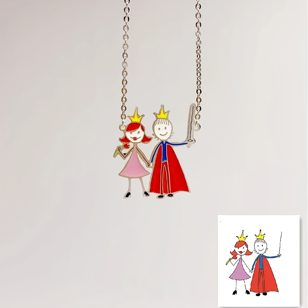 Engraved Name Necklace - Naszyjnik z emaliowanym wisiorkiem na zamówienie,