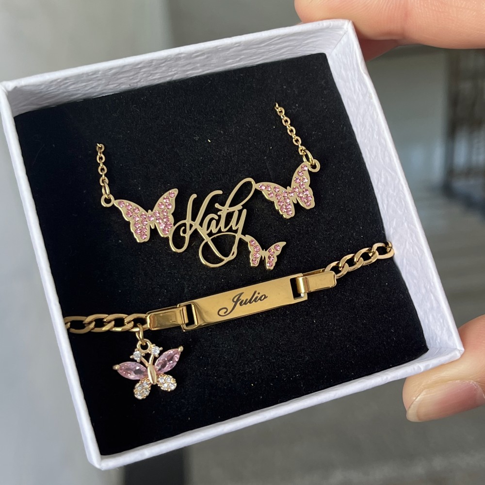 DUOYING niestandardowy różowy  – Engraved Name Necklace recenzja i cena