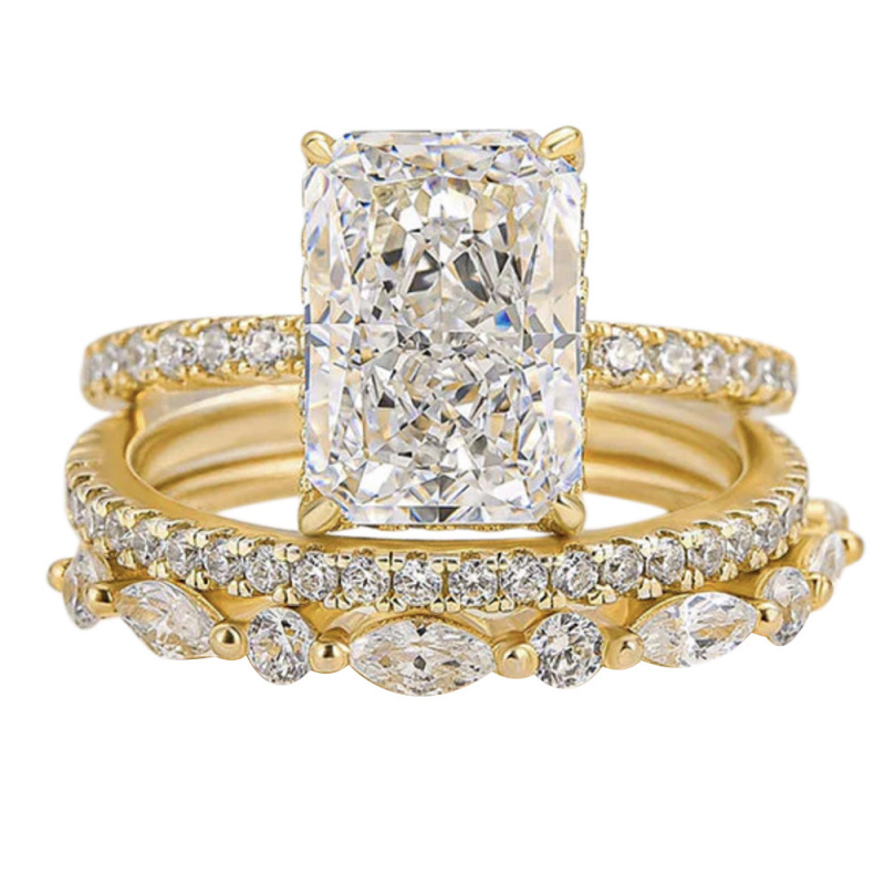 Pozłacany miedzią, srebrny pró – Moissanite Ring recenzja i cena