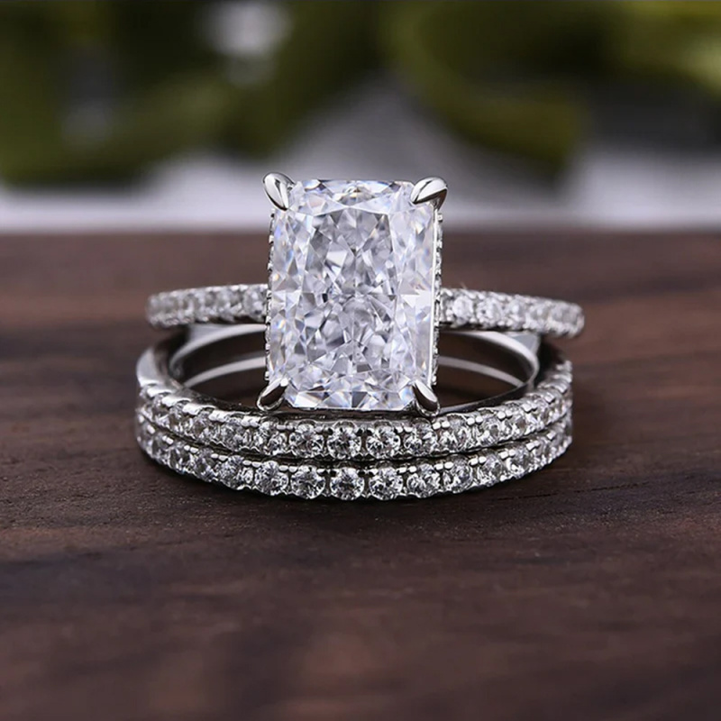 Pozłacany miedzią, srebrny pró – Moissanite Ring recenzja i cena