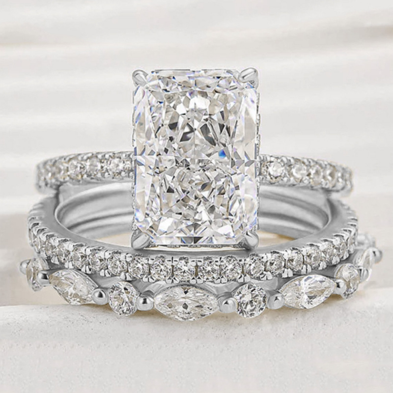 Pozłacany miedzią, srebrny pró – Moissanite Ring recenzja i cena