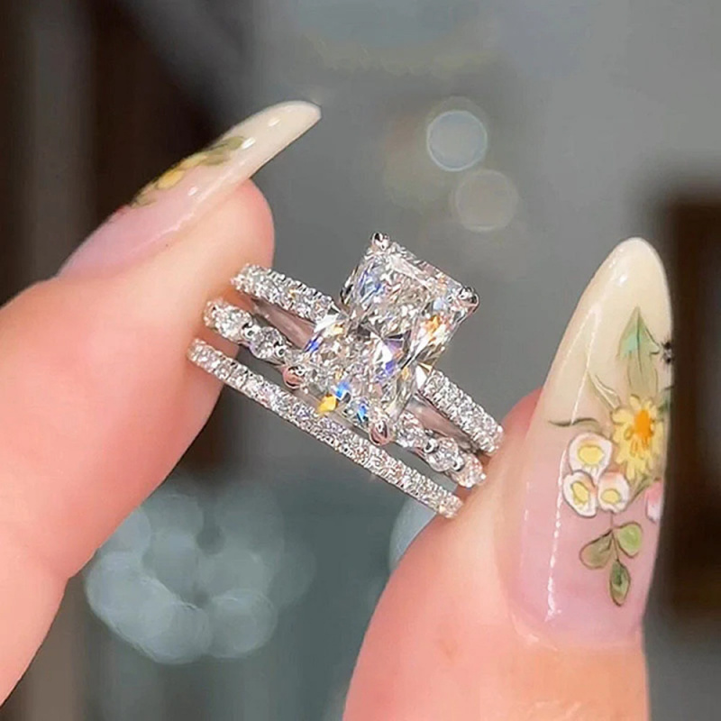 Pozłacany miedzią, srebrny pró – Moissanite Ring recenzja i cena