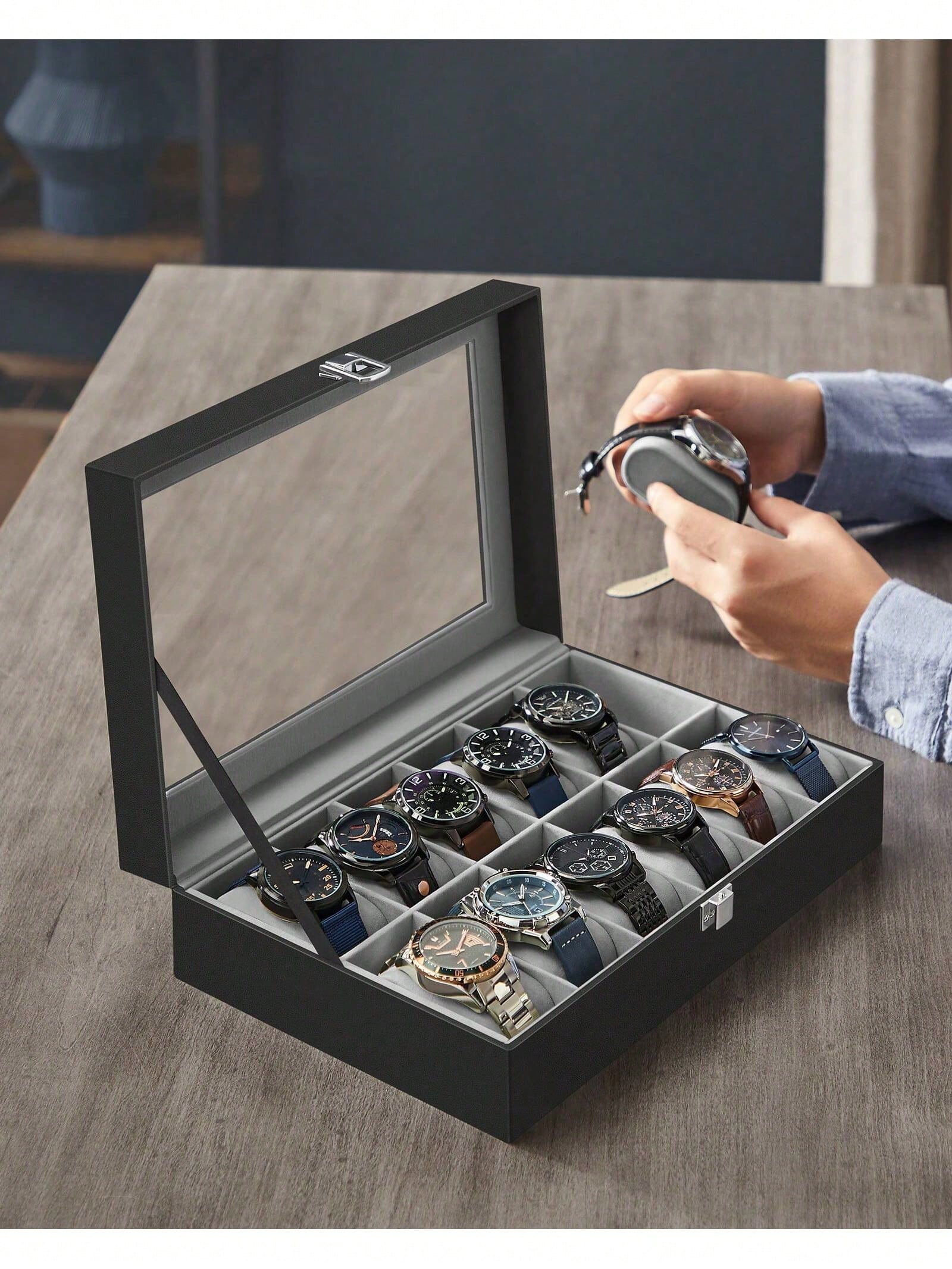 Pudełko na zegarki z 12 przegr – Jewellery Watch recenzja i cena