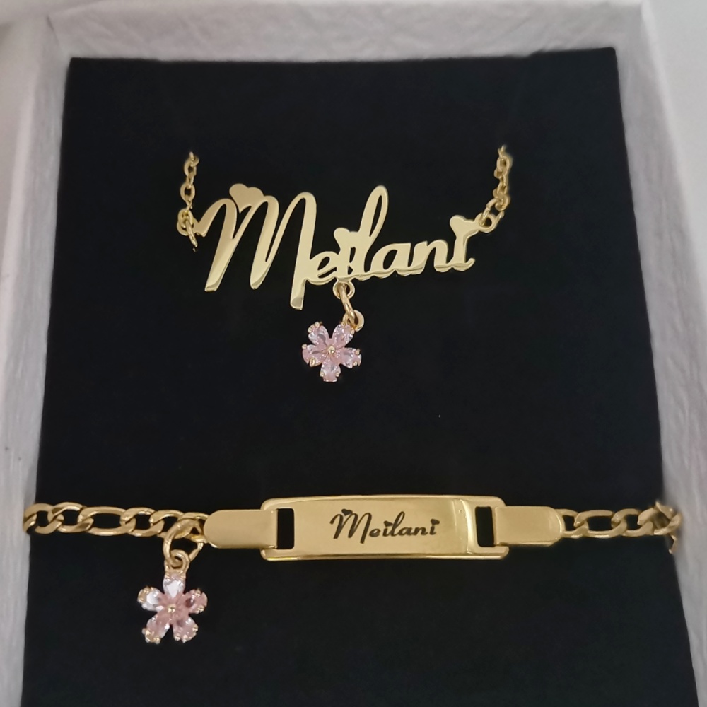 LeeChee kwiat cyrkon mały wisi – Engraved Name Necklace recenzja i cena