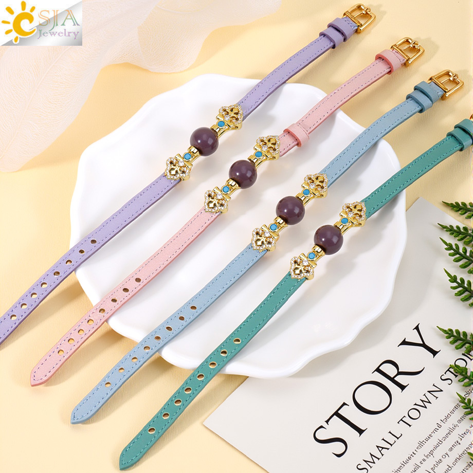 Bransoletka CSJA Bohemian Leat – Jewelry Making Watches recenzja i cena