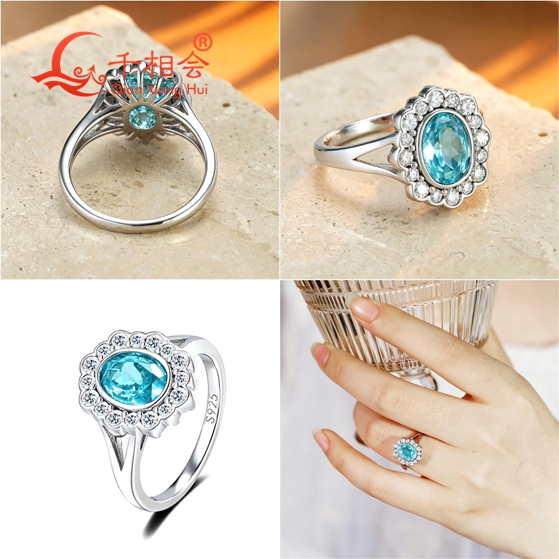 Pierścionek z owalnym turmalin – Moissanite Ring recenzja i cena