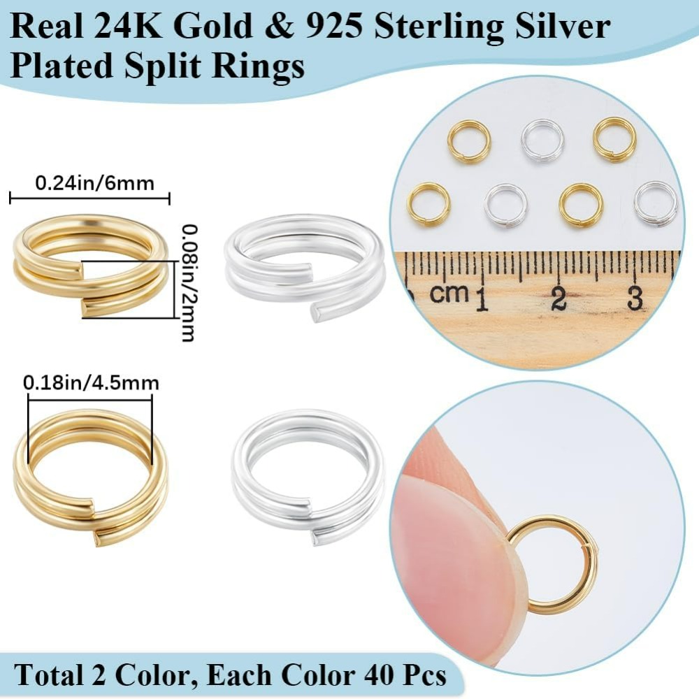 1 pudełko 80 sztuk dzielonego  – Gold Plated Ring recenzja i cena