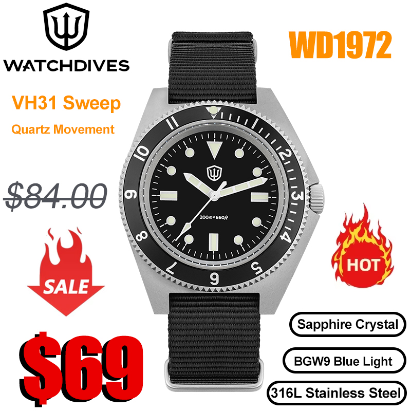 Watchdives WD1972 zegarek kwar – Vintage Pocket Watch recenzja i cena