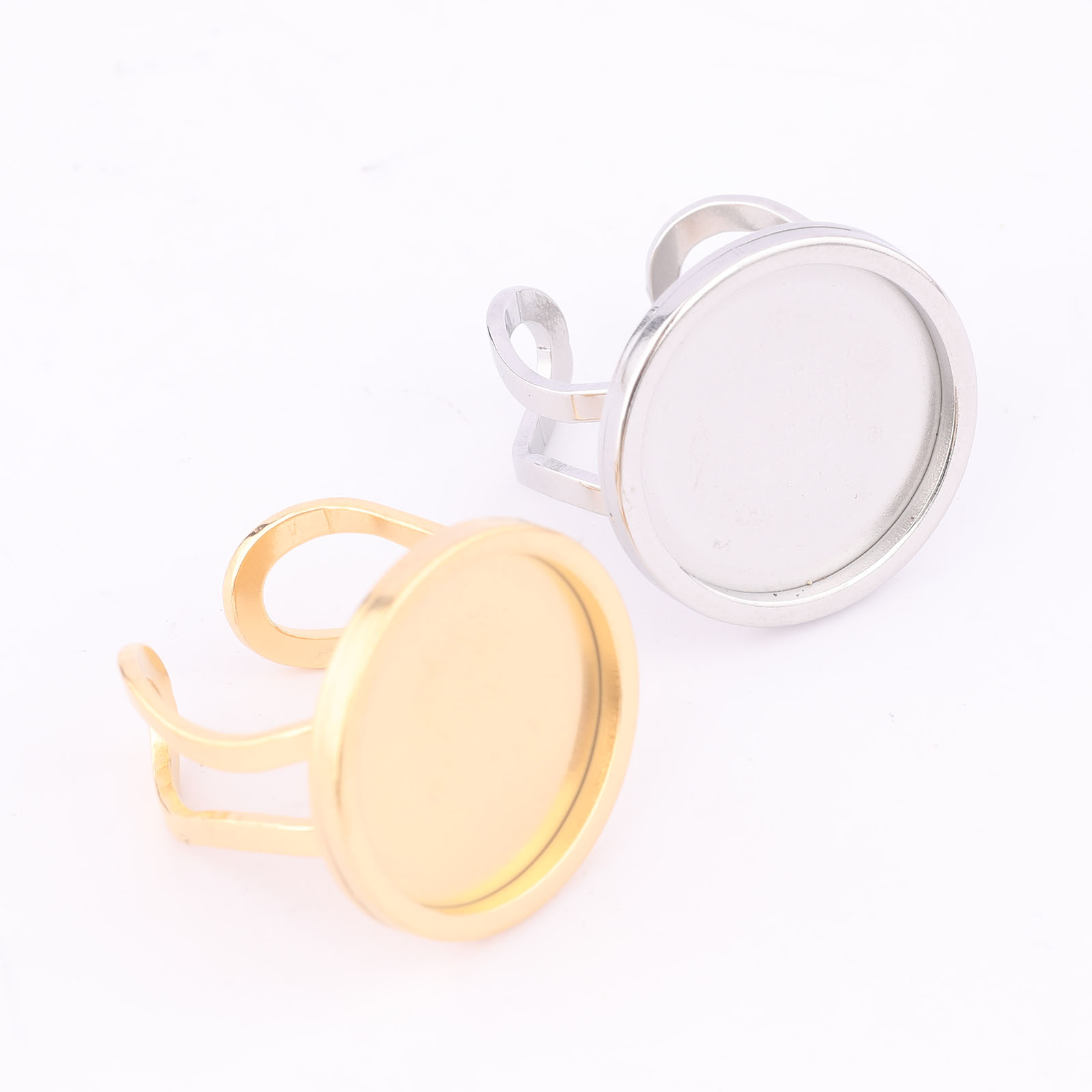 5 szt. 18mm Okrągłe Kaboszony  – Gold Plated Ring recenzja i cena